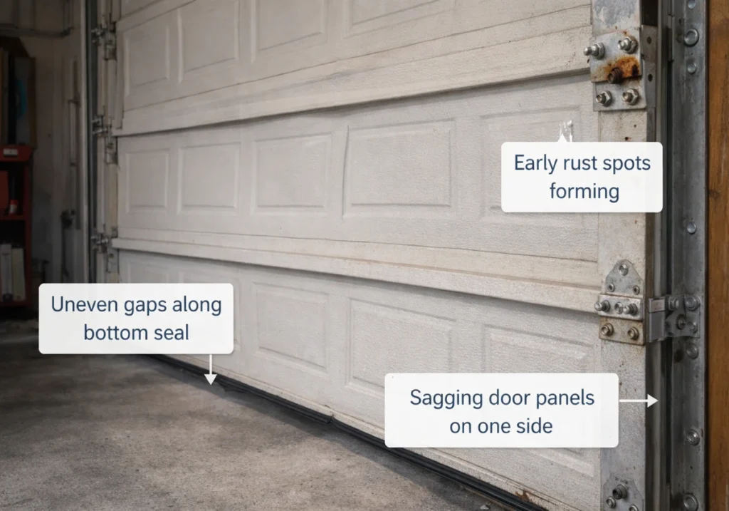 Visual Garage Door Repair Signs You Can Spot in 30 Seconds